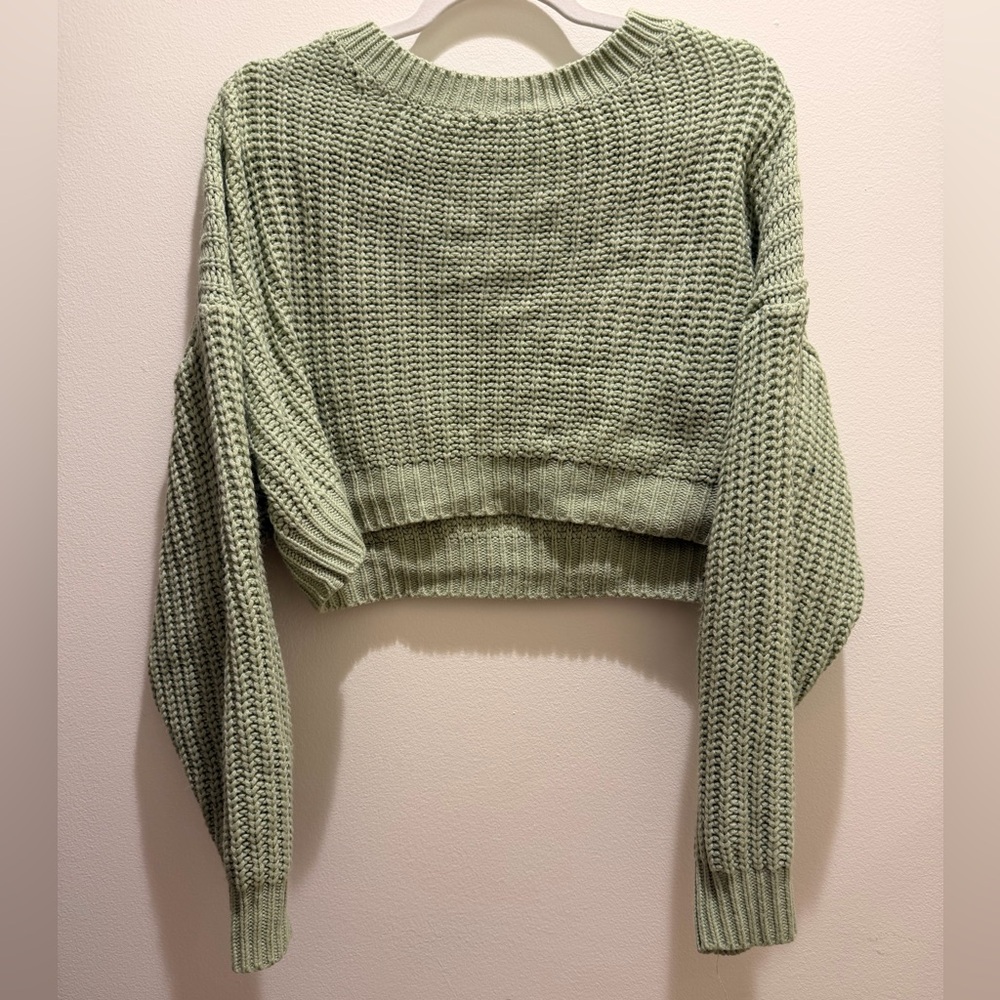 Women's Green Knit Sweater